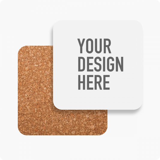 Custom Coasters (Pack of 10) Cork + Hardwood - Promotional Products