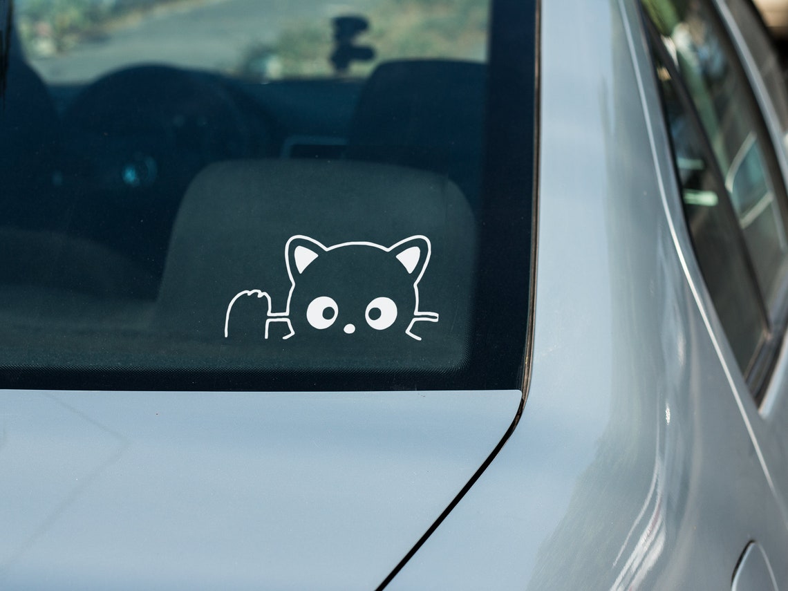 Cat Waving Cute Cat Lover Vinyl Car Truck Decal Window Vinyl Sticker Vehicle Accessories Car Décor Kitty Stickers