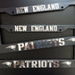 Set of 2 New England Patriots Plastic or Aluminum Car License Plate Frames Black Truck Parts Vehicle Accessories Auto Decor