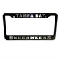 Set of 2 - Tampa Bay Buccaneers Car License Plate Frames Black Plastic or Aluminum Truck Vehicle Van Décor Car Accessories New Car Gifts Sports Car Parts
