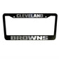 Set of 2 Cleveland Browns Black Plastic or Aluminum License Plate Frames Truck Car Van Decor Accessories New Vehicle Gifts Holders