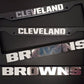 Set of 2 Cleveland Browns Black Plastic or Aluminum License Plate Frames Truck Car Van Decor Accessories New Vehicle Gifts Holders