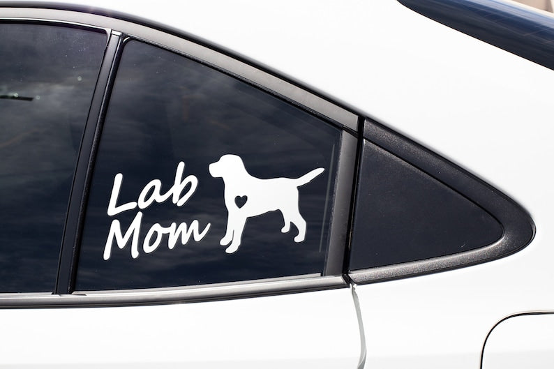 Lab Mom Car Truck Window Sticker Dog Lover Decal Vehicle Accessories Car Decor Gifts for Her