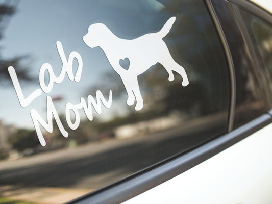 Lab Mom Car Truck Window Sticker Dog Lover Decal Vehicle Accessories Car Decor Gifts for Her
