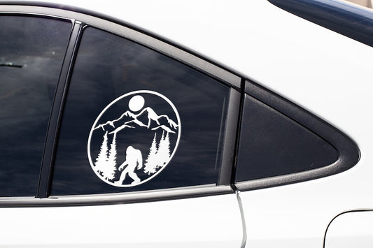 Bigfoot Circle Sasquatch Vinyl Car Truck Decal Window Vinyl Sticker Vehicle Accessories Car Décor MonkeyStickers