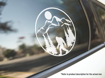 Bigfoot Circle Sasquatch Vinyl Car Truck Decal Window Vinyl Sticker Vehicle Accessories Car Décor MonkeyStickers