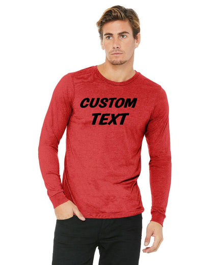 Custom Unisex Adult Jersey Long-Sleeve T-Shirt Personalized Tee Promotional Products Business Marketing Apparel