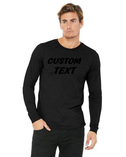 Custom Unisex Adult Jersey Long-Sleeve T-Shirt Personalized Tee Promotional Products Business Marketing Apparel