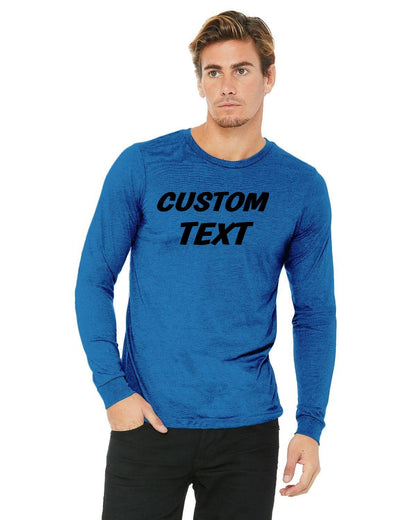 Custom Unisex Adult Jersey Long-Sleeve T-Shirt Personalized Tee Promotional Products Business Marketing Apparel