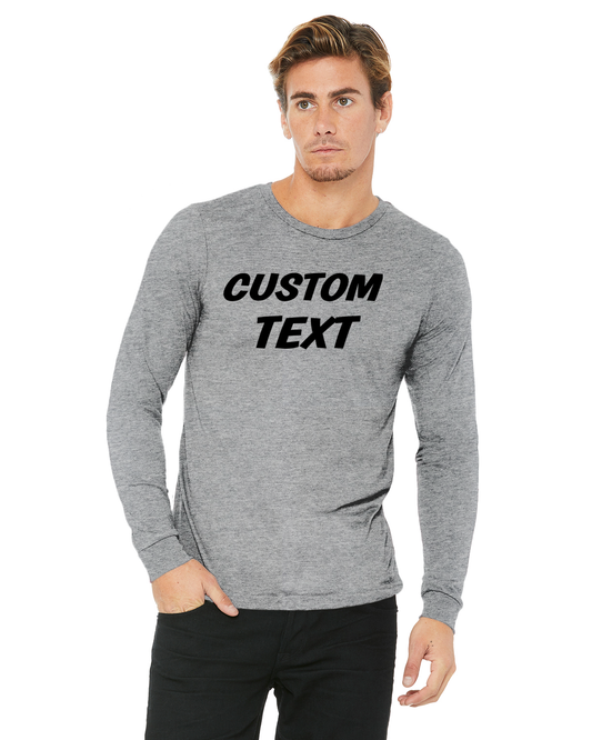 Custom Unisex Jersey Long-Sleeve T-Shirt Personalized Tee