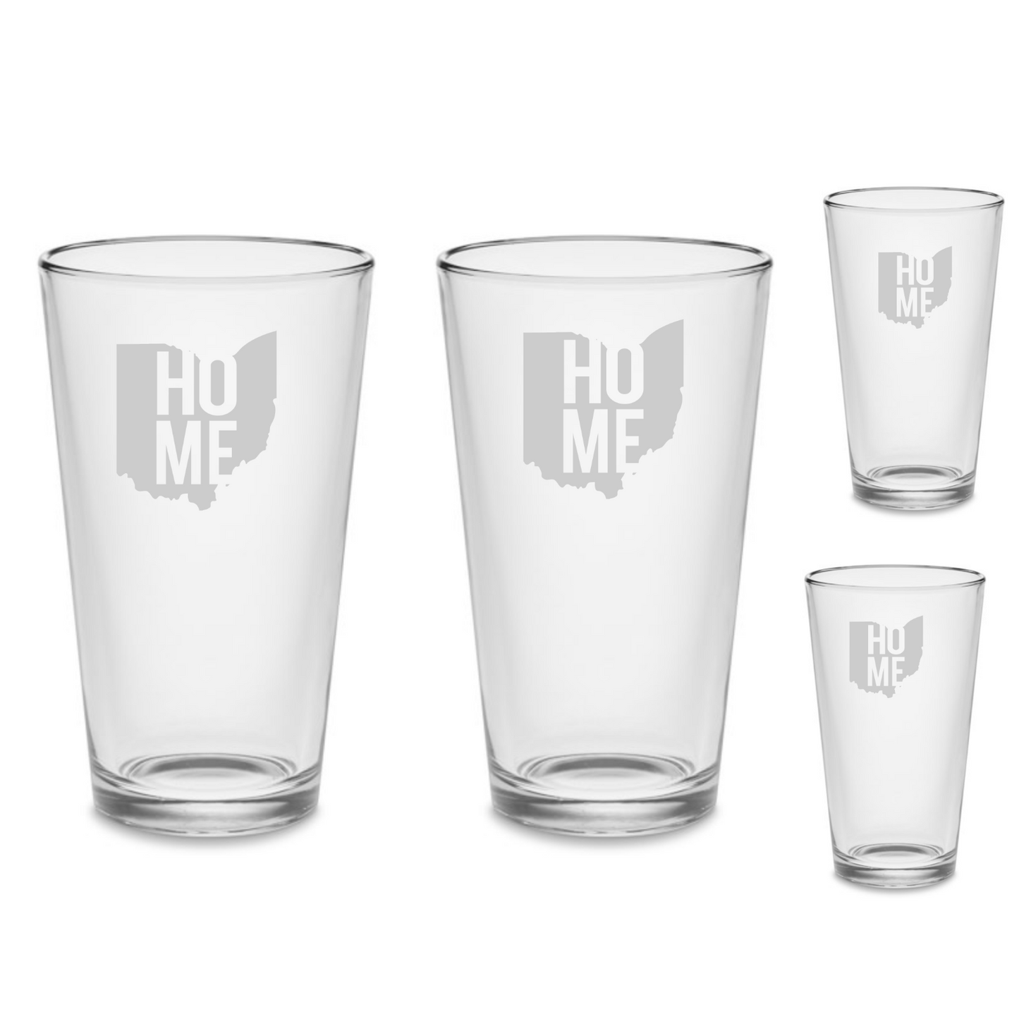 SET Ohio Home Pint Beer Glasses Tumblers Drinkware 16 oz. Cocktail Mixing Glass