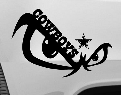 Dallas Cowboys Skull Vinyl Decal Window Sticker Car Accessories Home Decor