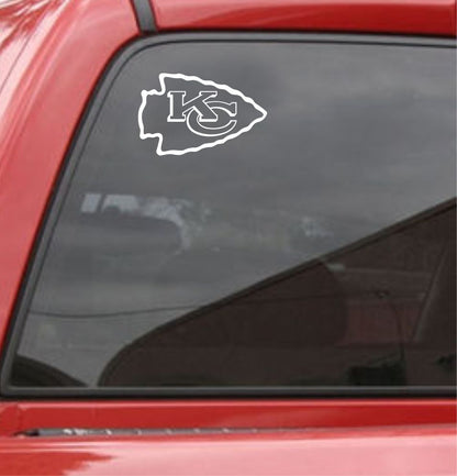 SET OF 2 - Kansas City Chiefs Vinyl Car Van Truck Decal Window Sticker