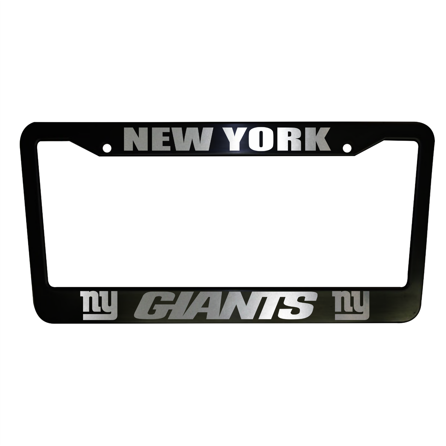 Set of 2 New York Giants Plastic or Aluminum Car License Plate Frames Black Truck Parts Vehicle Accessories Auto Decor