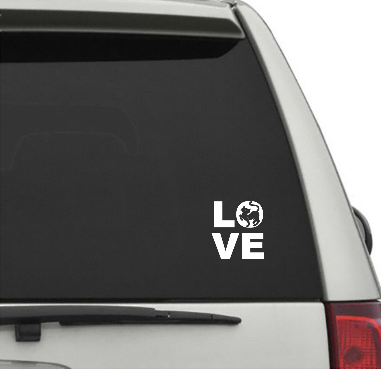 Love Cat Lover Vinyl Car Truck Decal Window Vinyl Sticker Vehicle Accessories Car Décor Kitty Stickers
