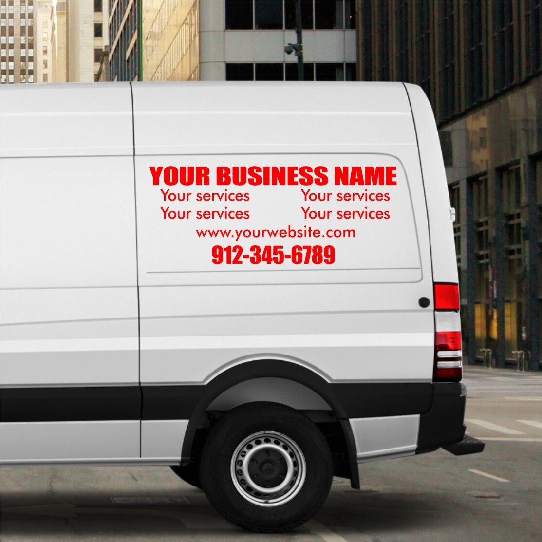 - SET OF 2 - Custom Vinyl Decal Van Car Truck 48" Window Vehicle Sticker Business Commercial Signs Auto Accessories