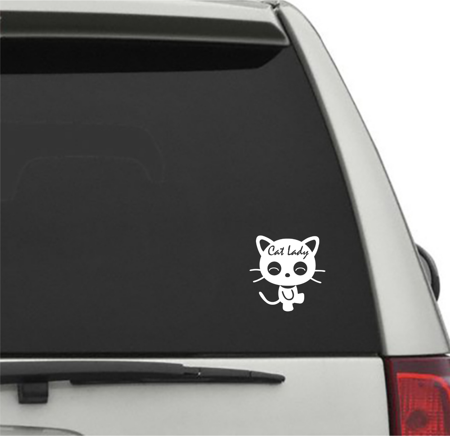 Cat Lady Pet Lover Vinyl Car Truck Decal Window Vinyl Sticker Vehicle Accessories Car Décor Kitty Stickers