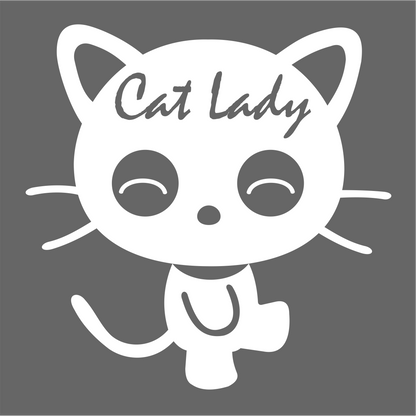 Cat Lady Pet Lover Vinyl Car Truck Decal Window Vinyl Sticker Vehicle Accessories Car Décor Kitty Stickers