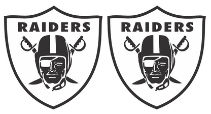 SET OF 2 - Las Vegas Raiders Vinyl Car Van Truck Decal Window Sticker