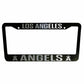 Set of 2 Los Angeles Angels Plastic or Aluminum Car License Plate Frames Black Truck Parts Vehicle Accessories Auto Decor