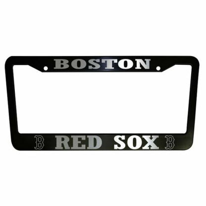 Set of 2 Boston Red Sox Black Plastic or Aluminum License Plate Frames Truck Car Van Decor Accessories Vehicle Gifts Parts